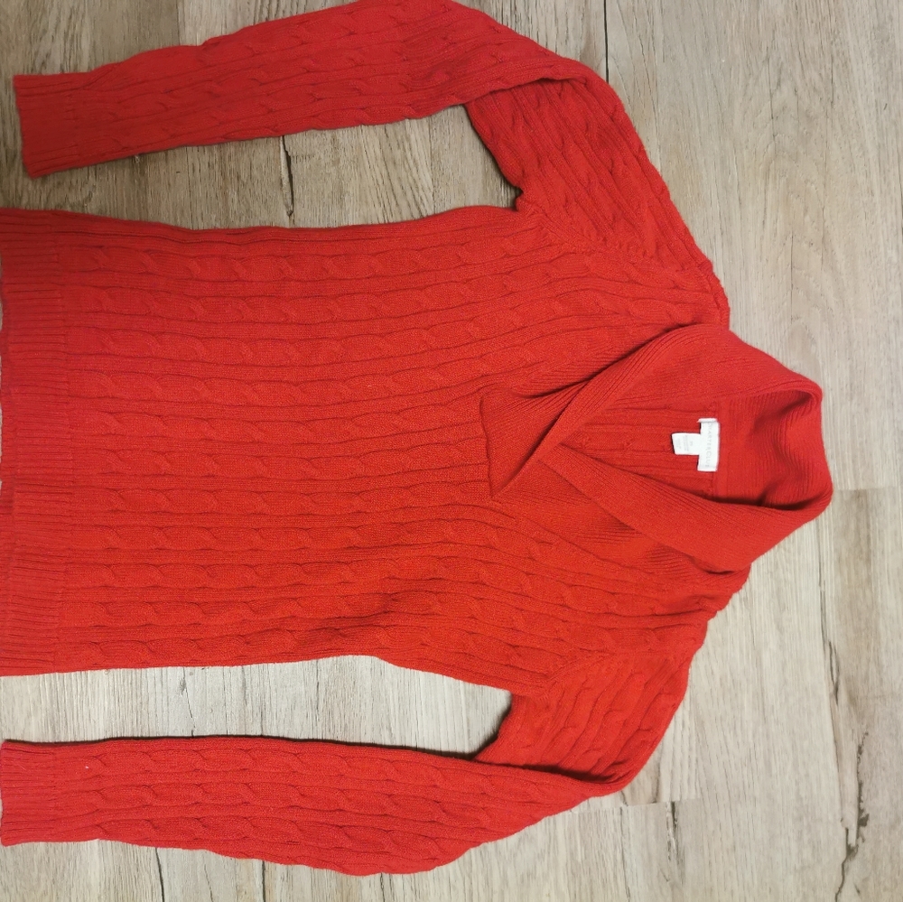 Charter club cowl neck cotton knit sweater, xs